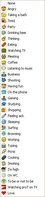 ICQ5 XStatus Icon's